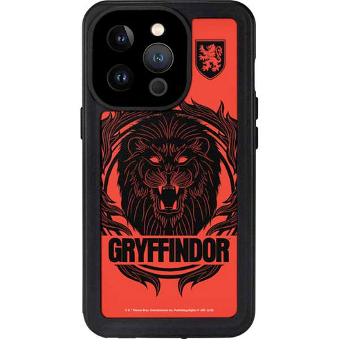 Wizarding Worlds Harry Potter Gryffindor Illustration iPhone 15 Pro Waterproof Case